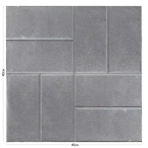 موزاییک پلیمری 40x40 خشتی طوسی